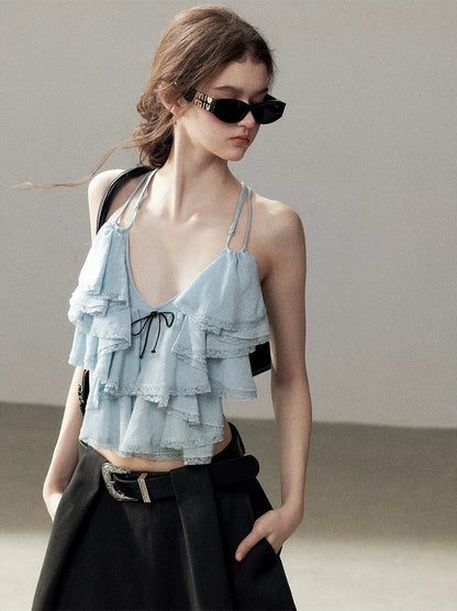Pleated V-Neck Set