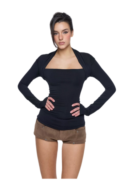 Square Neck Ruched Top