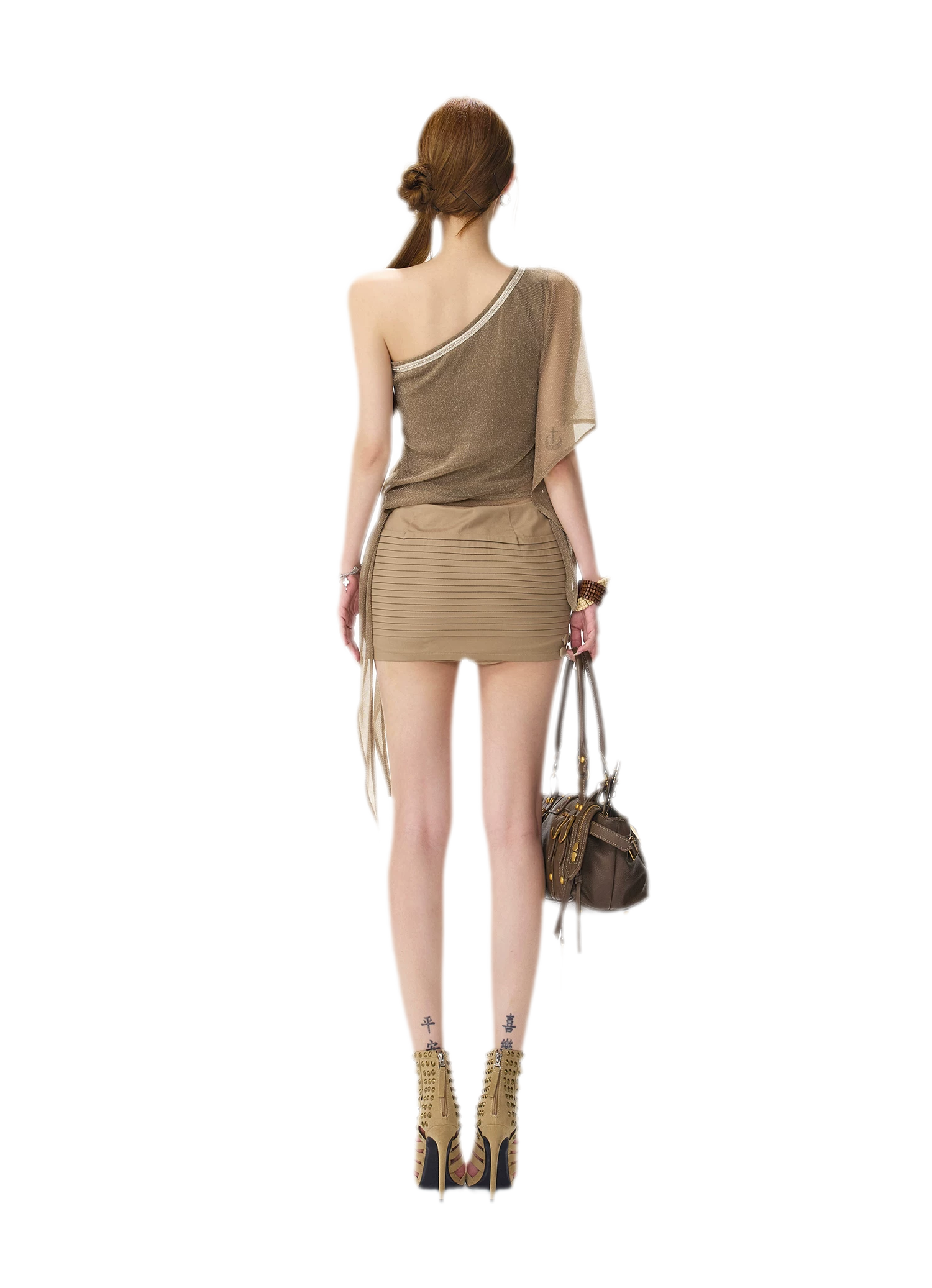 Shimmer Asymmetrical Shoulder Top