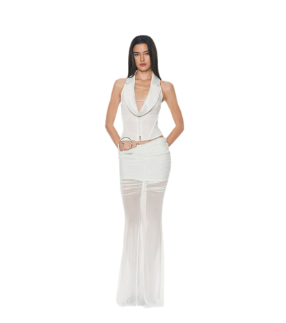 Silver Ring Mesh Dress