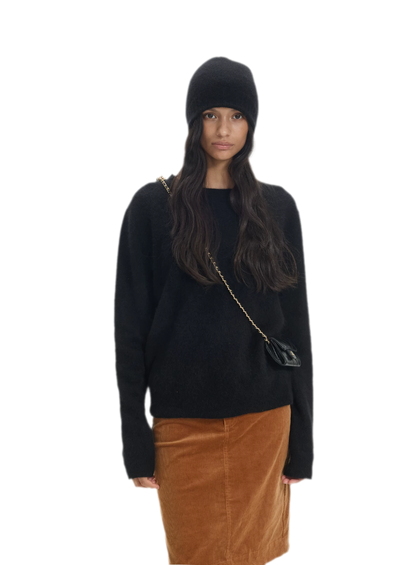 Brushed Knit Crewneck Sweater
