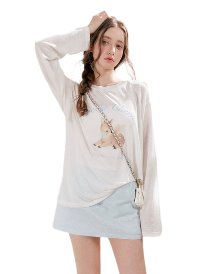 Hand-Painted Deer Shirt