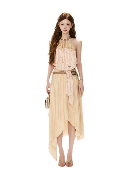 CYNR Beaded Halter Pleated Set – view 3
