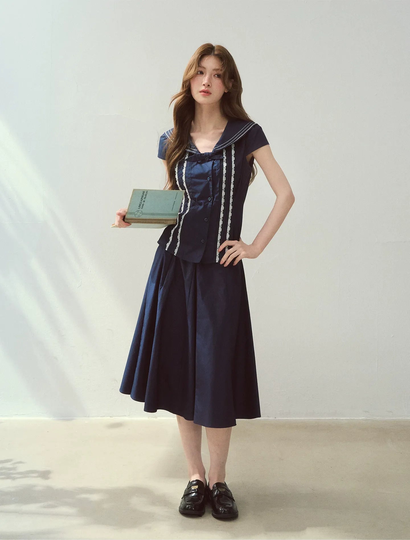 Sailor Collar Skirt Set