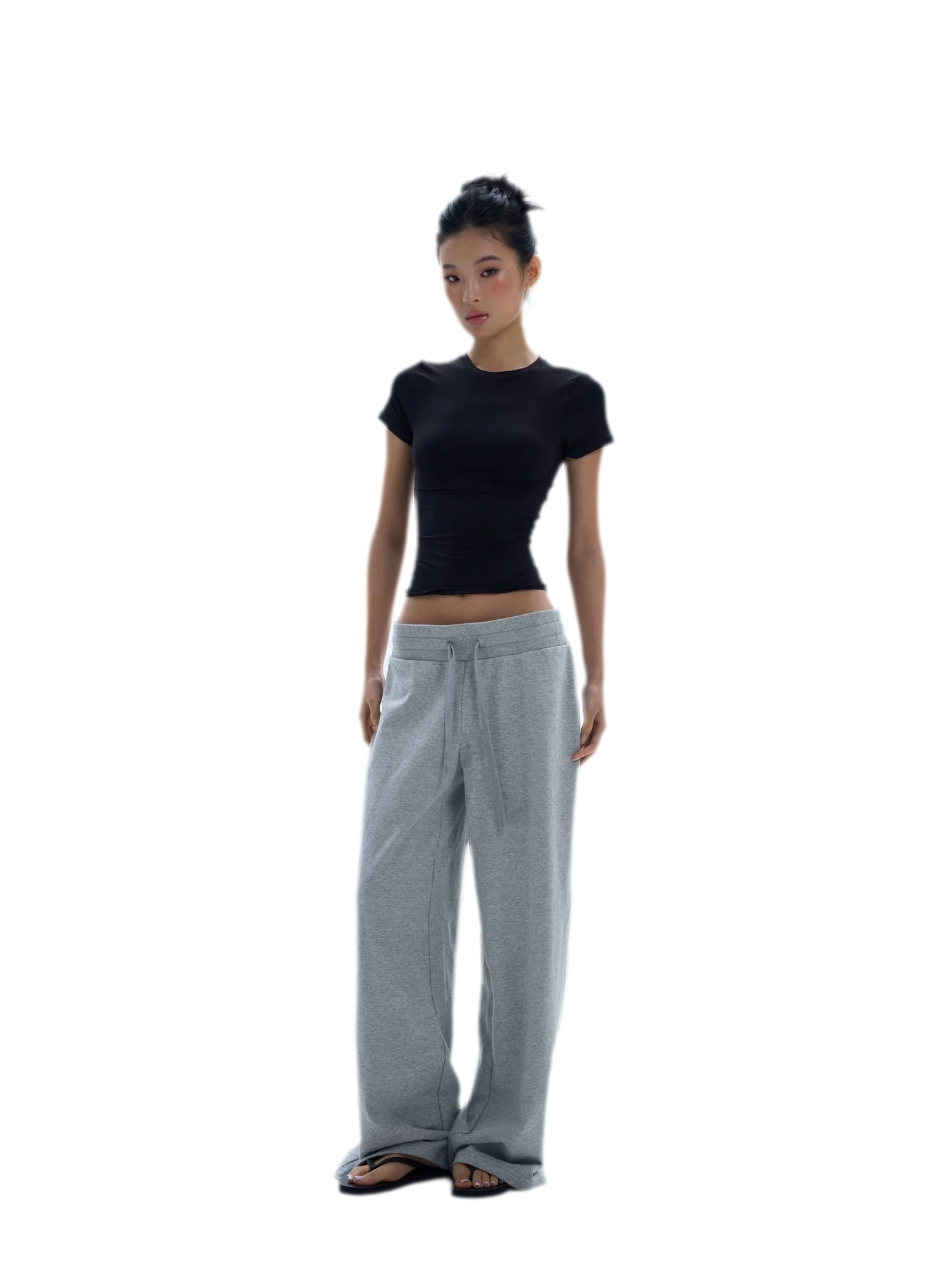 Wide-Leg Drawstring Sweatpants