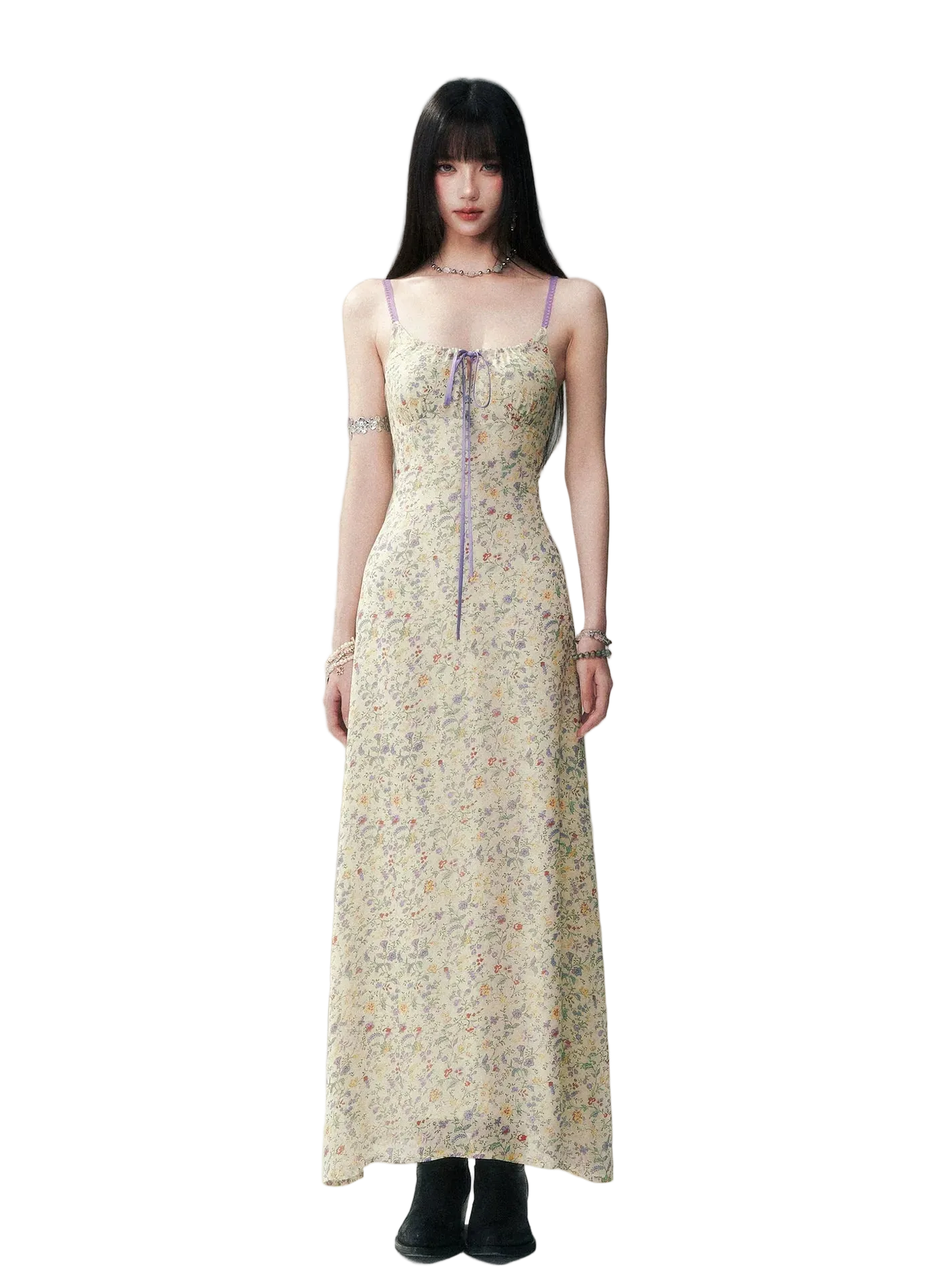 Iris Print Viscose Maxi