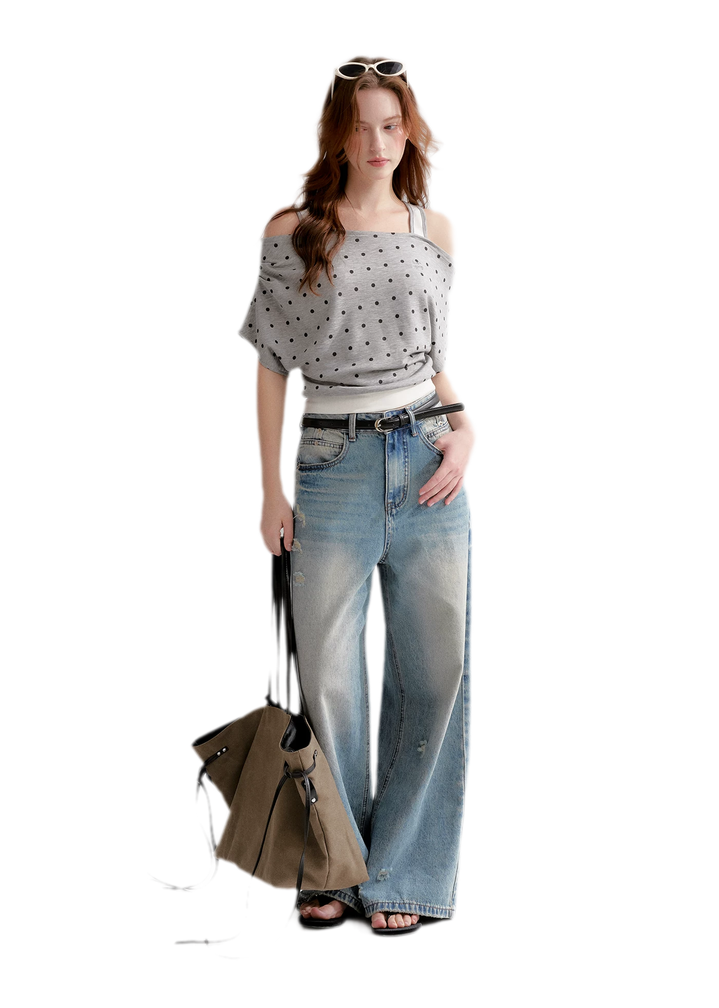 Polka Dot Layered T-Shirt