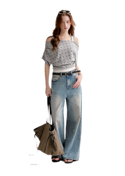 Polka Dot Layered T-Shirt