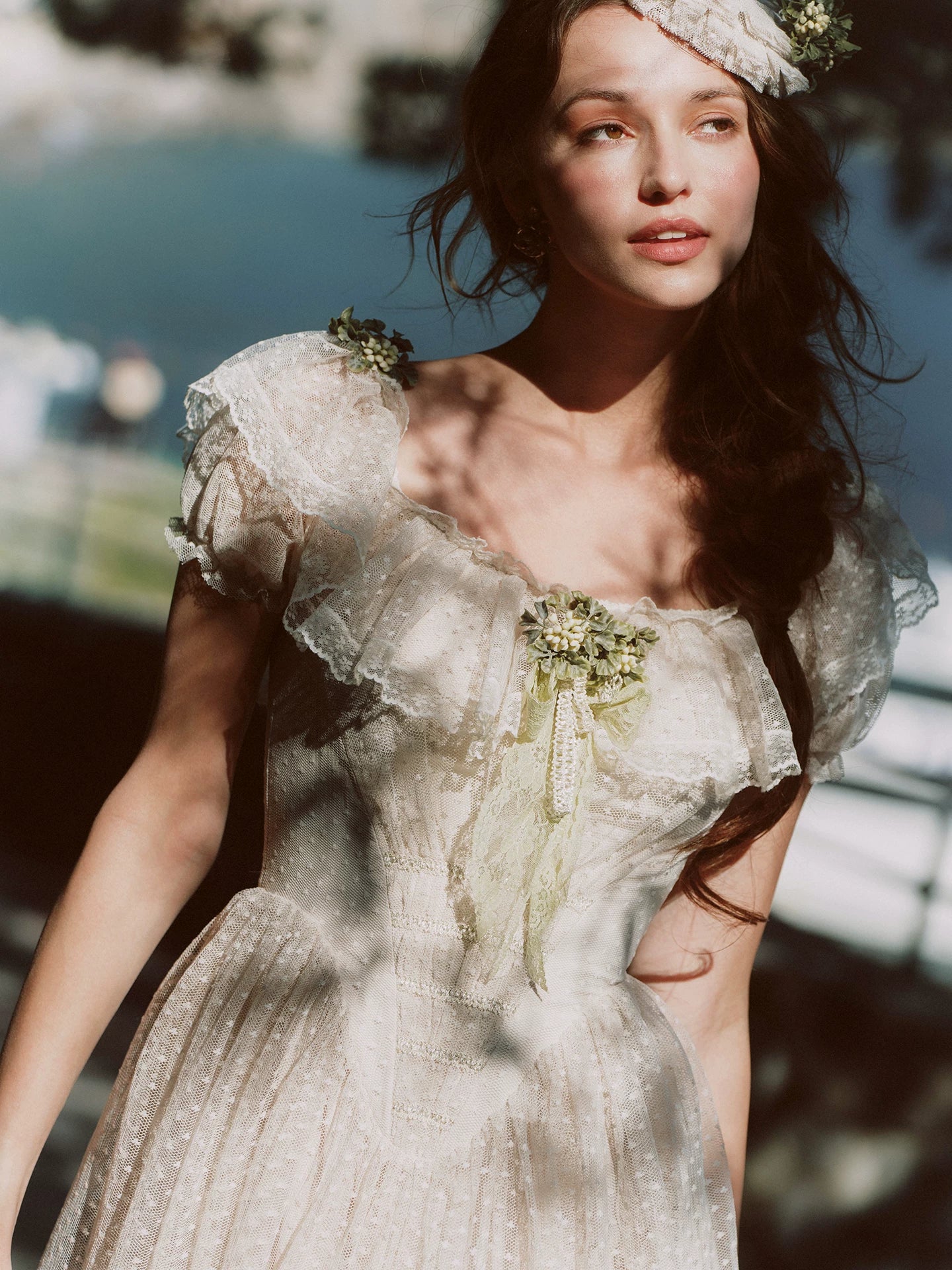 French Lace Princess Midi Dress