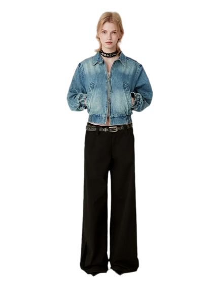 Soft Structured Wide-Leg Trousers
