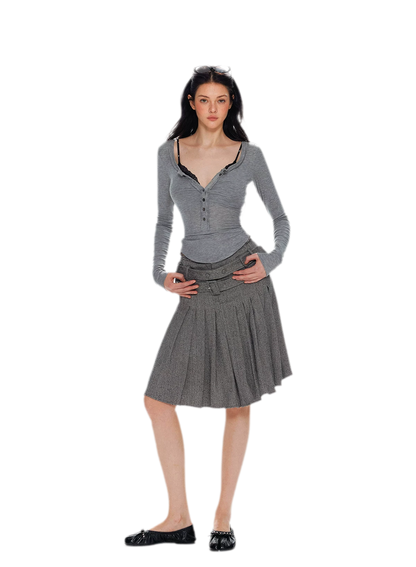 Lyocell Ruched Long Sleeve Top