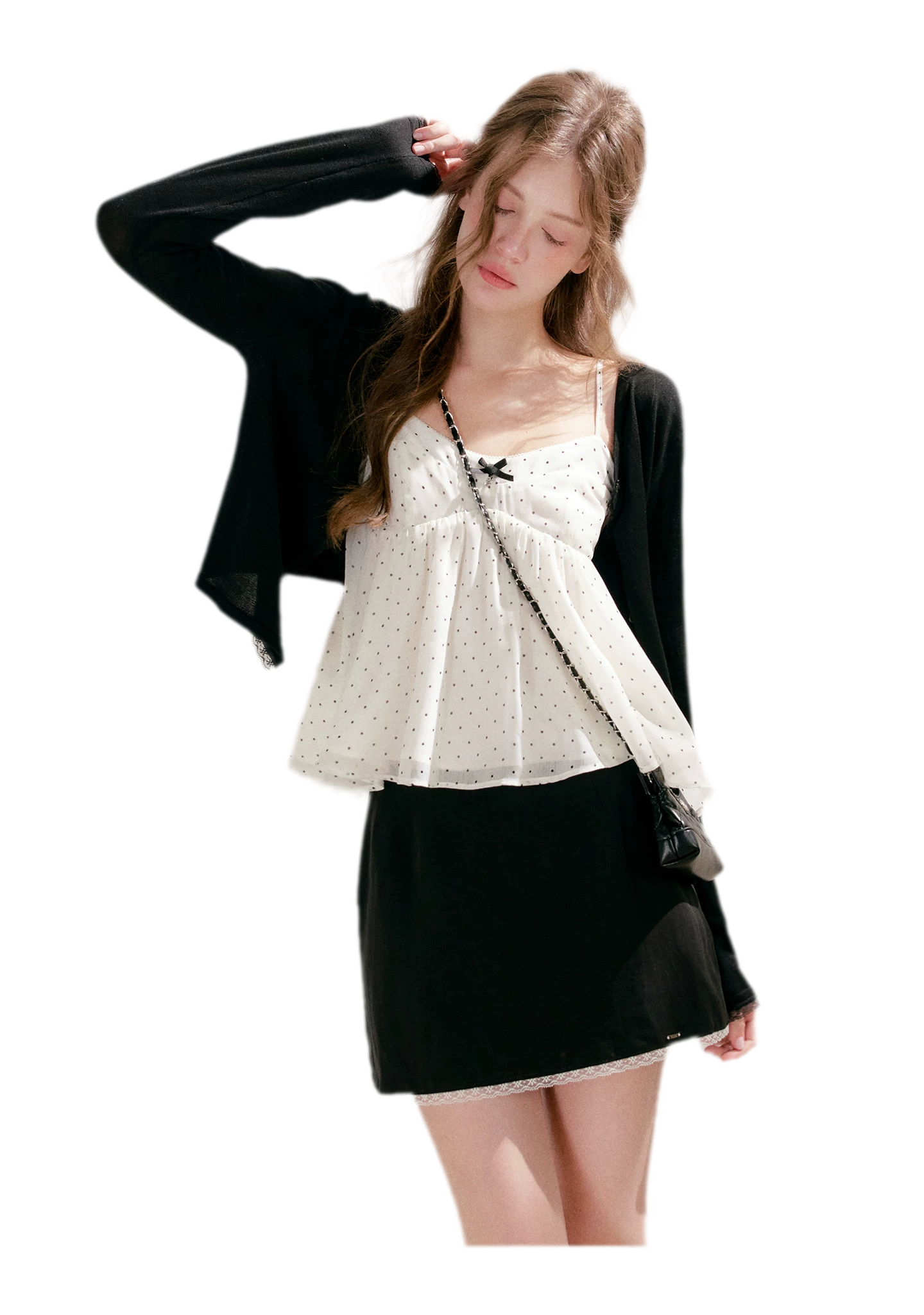 Lace Trim A-Line Mini Skirt