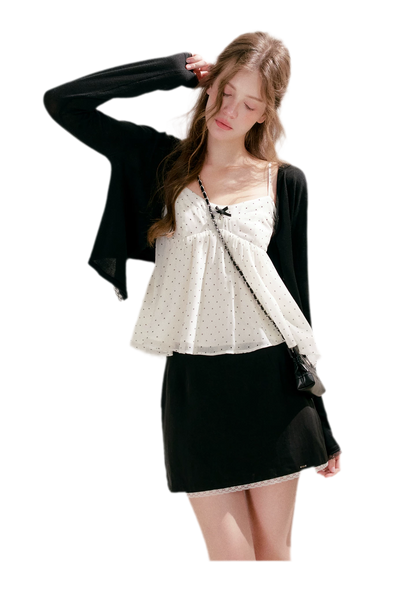 Lace Trim A-Line Mini Skirt