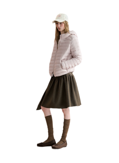 Lightweight Quilted Hooded Down Jacket