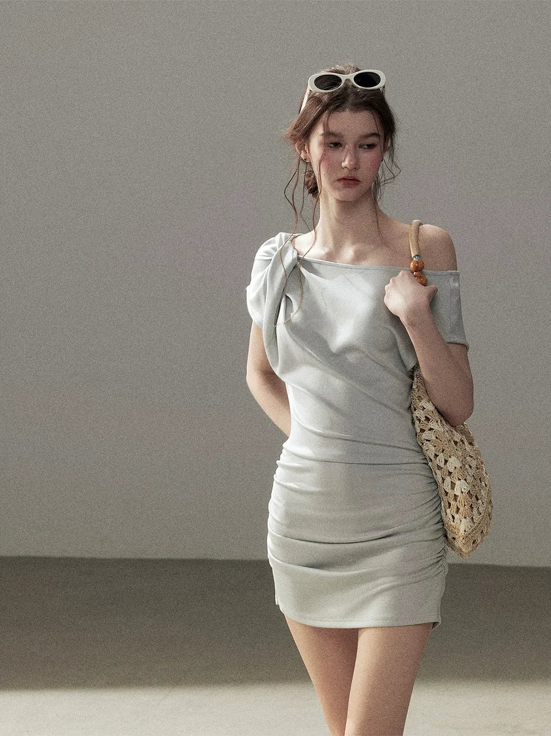 Twist One-Shoulder Dress