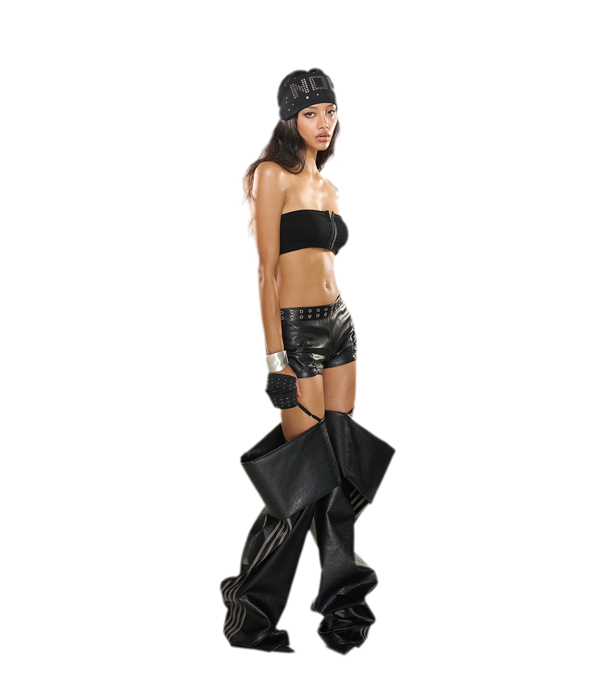 Oversized Leather Leg Harness