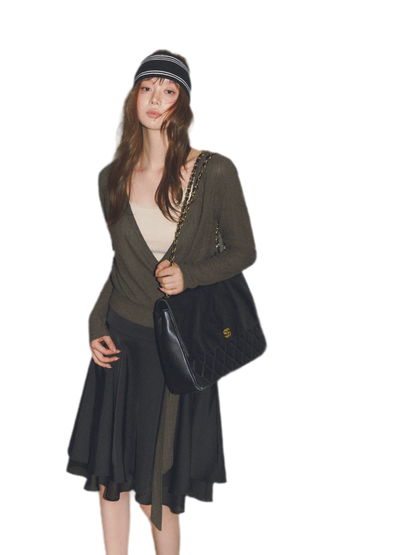 Satin Midi Skirt