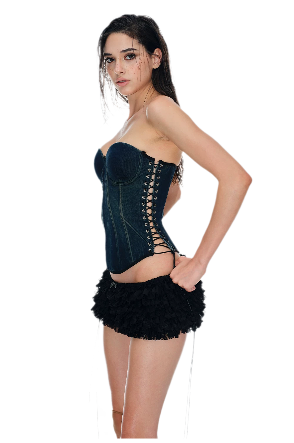 Lace Tulle Short Shorts