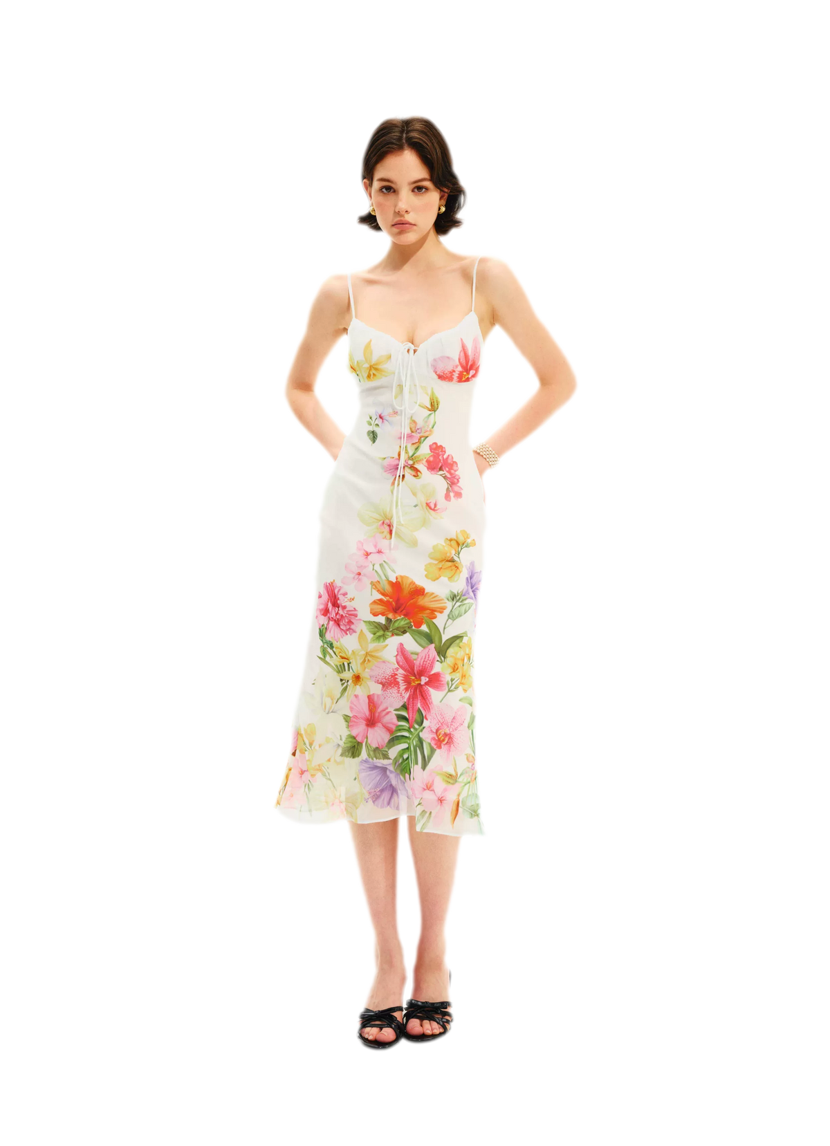 Hand-Painted Floral Camisole Dress