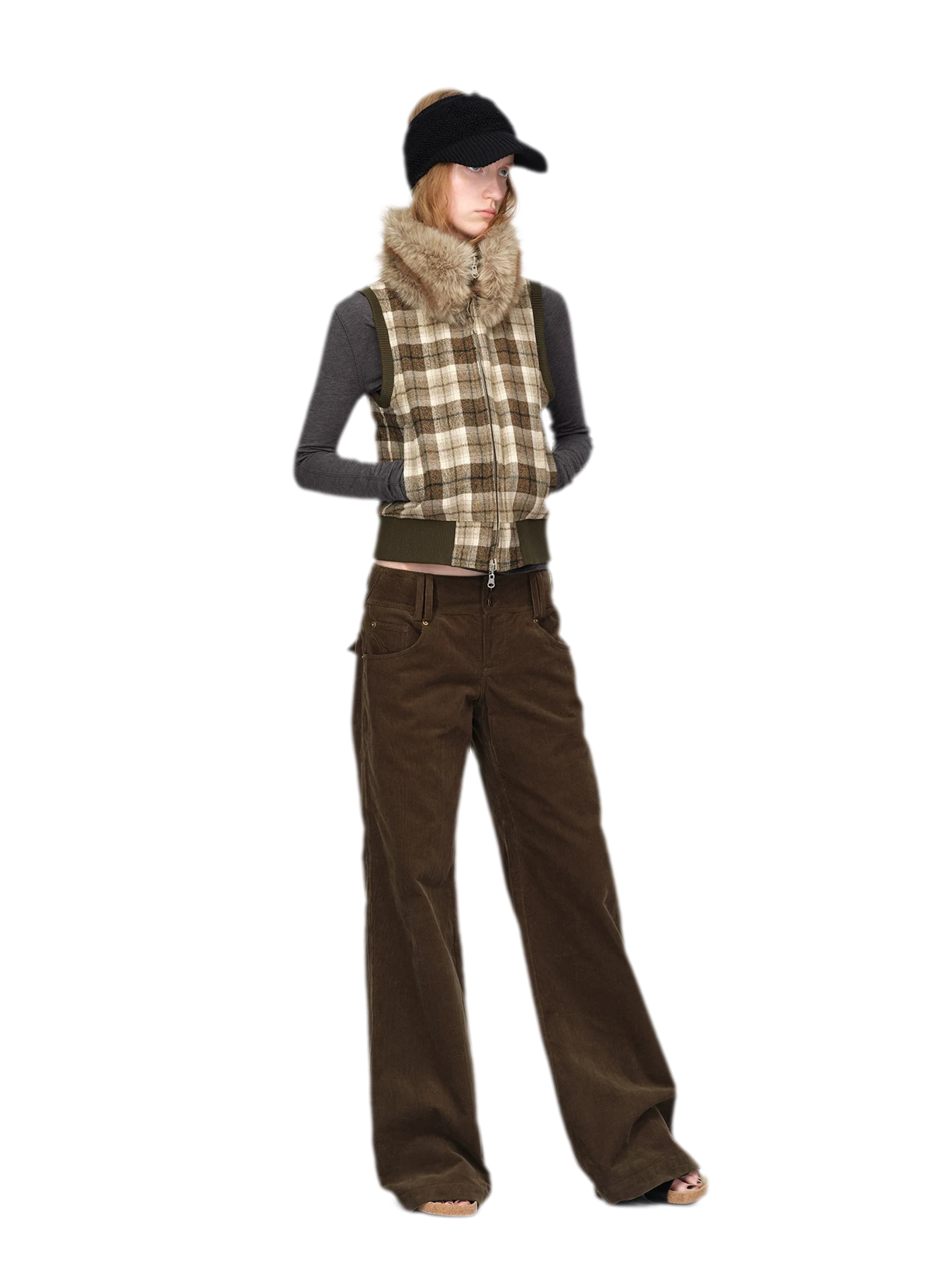 Plush Twill Reversible Vest