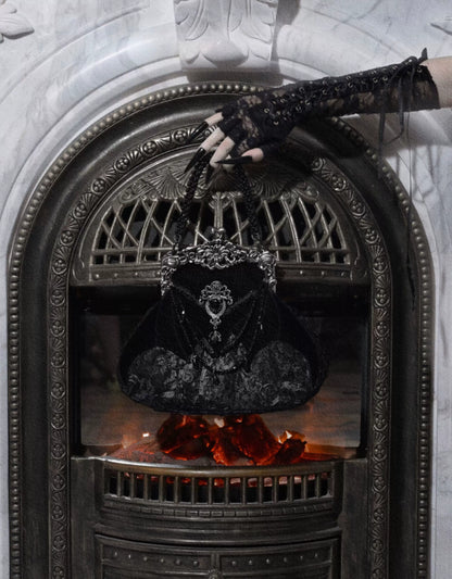Velvet Bat Frame Handbag