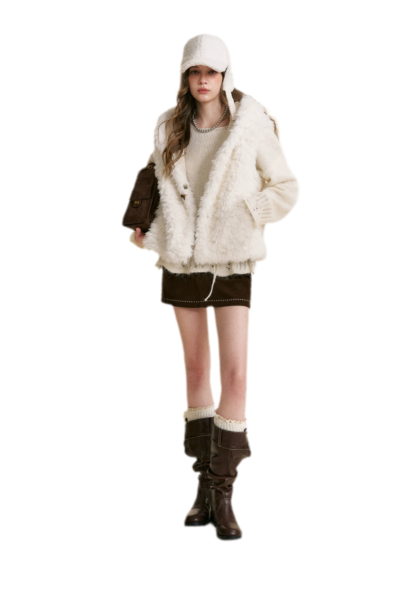 Bear Fleece Hooded Vest