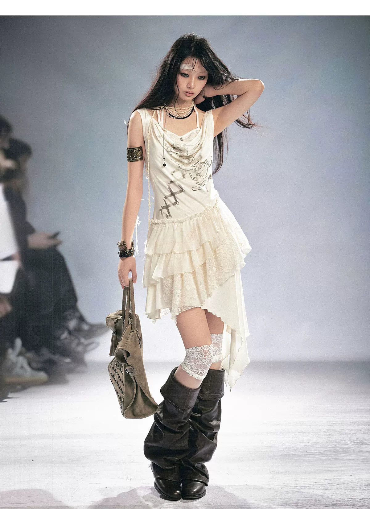 Rebellious Lace Ruffle Dress