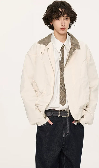 Vintage Houndstooth Harrington Jacket