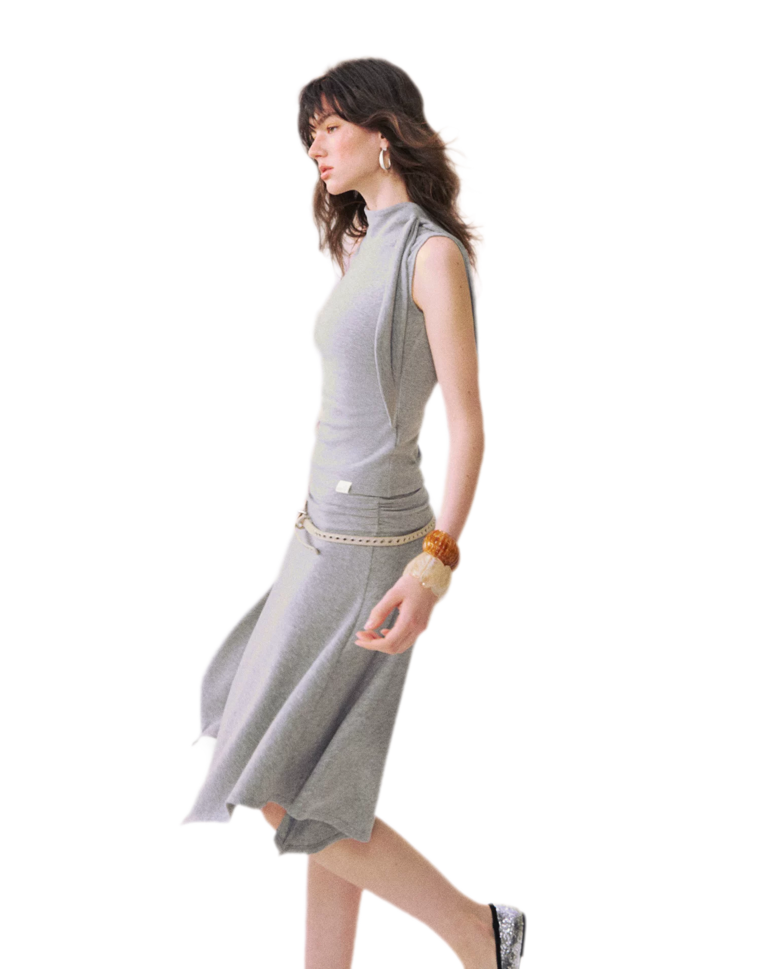 Draped Tie Top &amp; Skirt Set