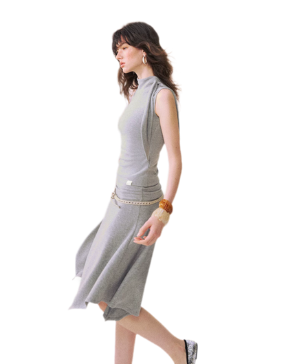 Draped Tie Top &amp; Skirt Set