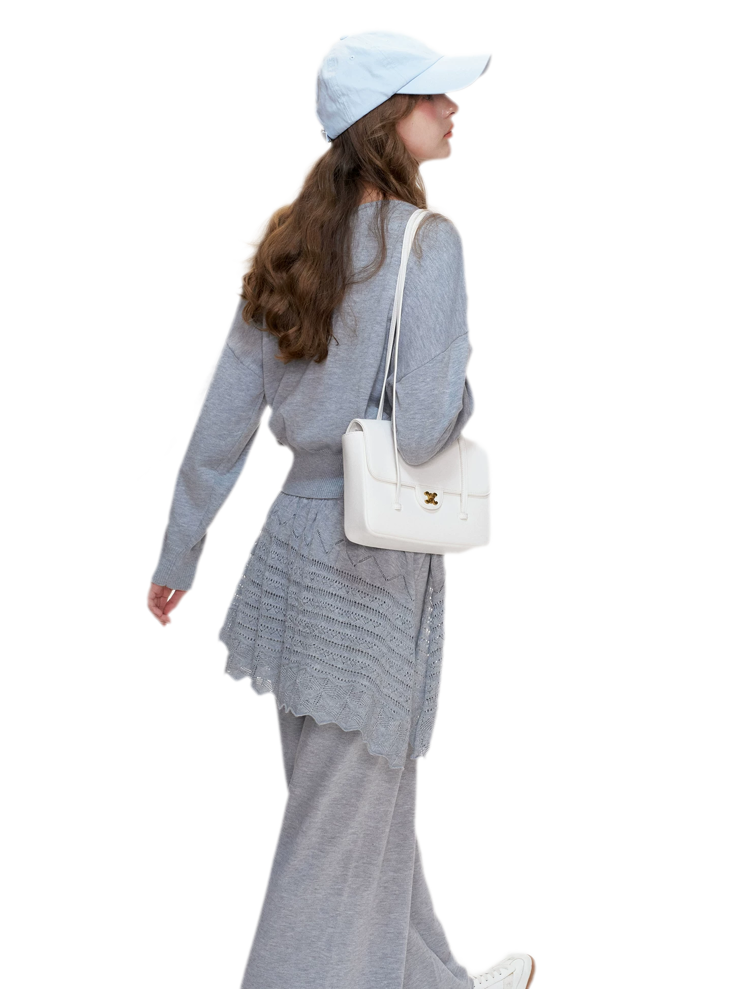 Wool Blend Asymmetric Knit Set