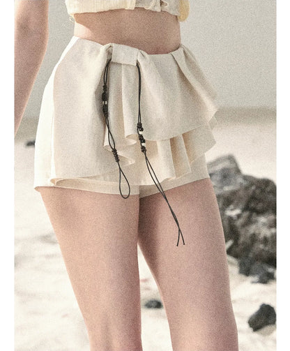 Layered Pleated Skort