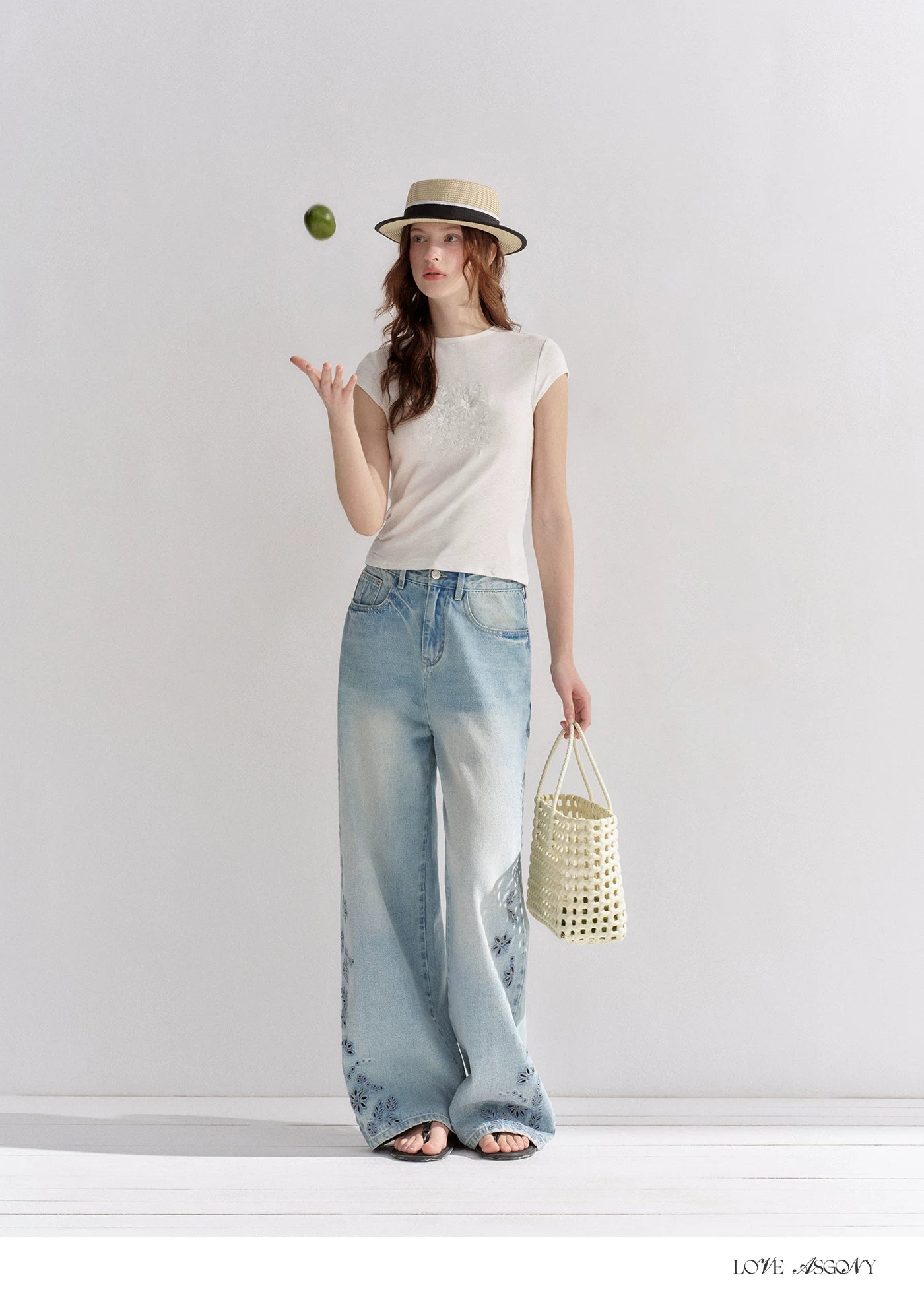 Embroidered Slim Fit Round Neck T-shirt