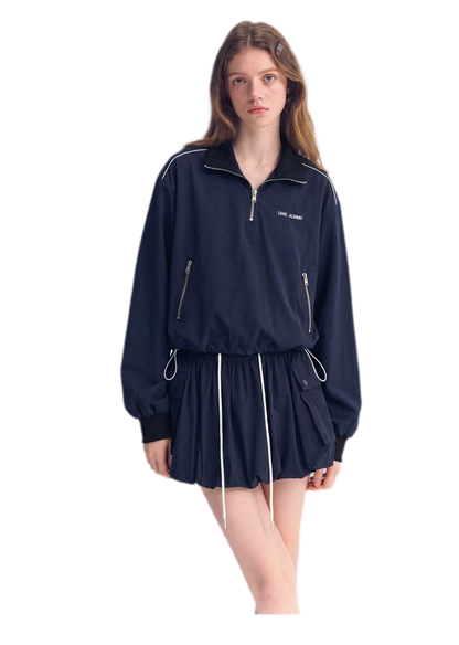 Half-Zip Drawstring Jacket