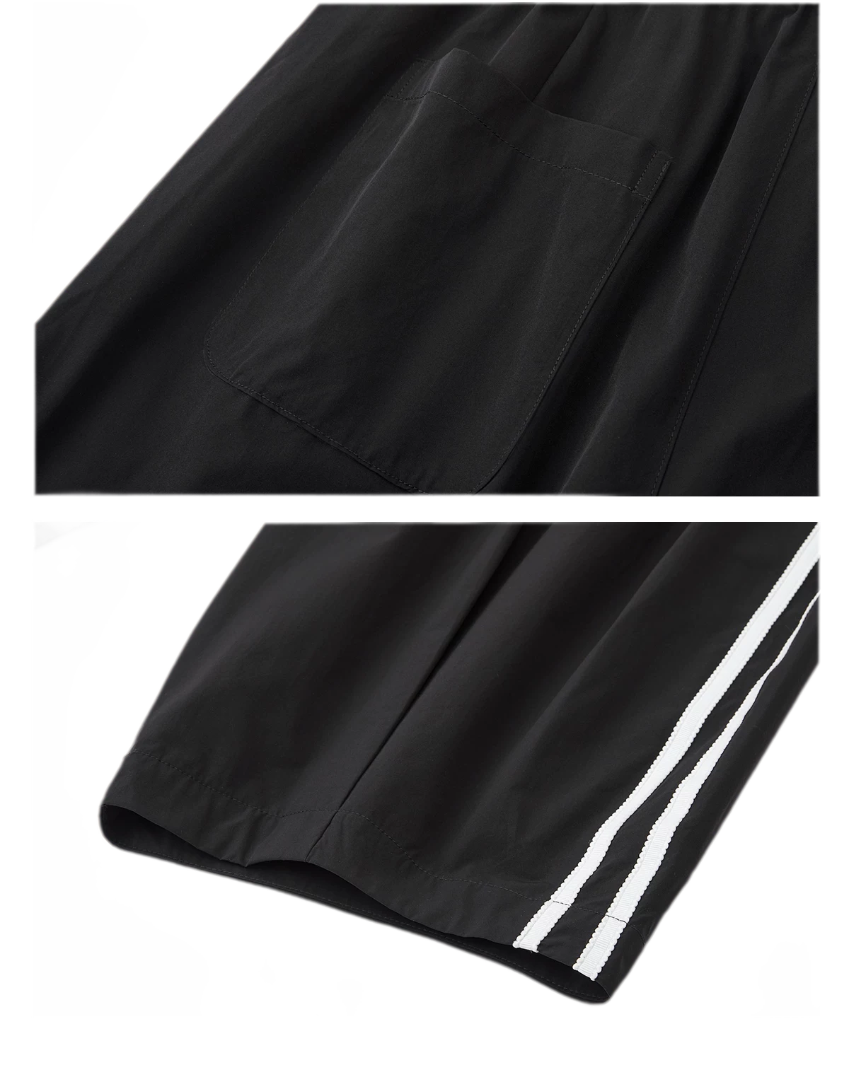 Stripe Tape Wide-Leg Pants