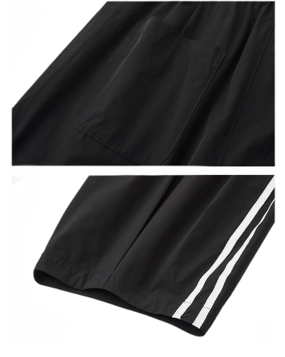 Stripe Tape Wide-Leg Pants