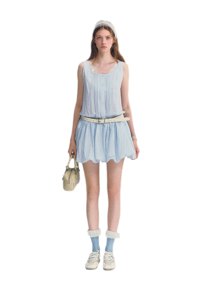 Lace Square Neck Dress