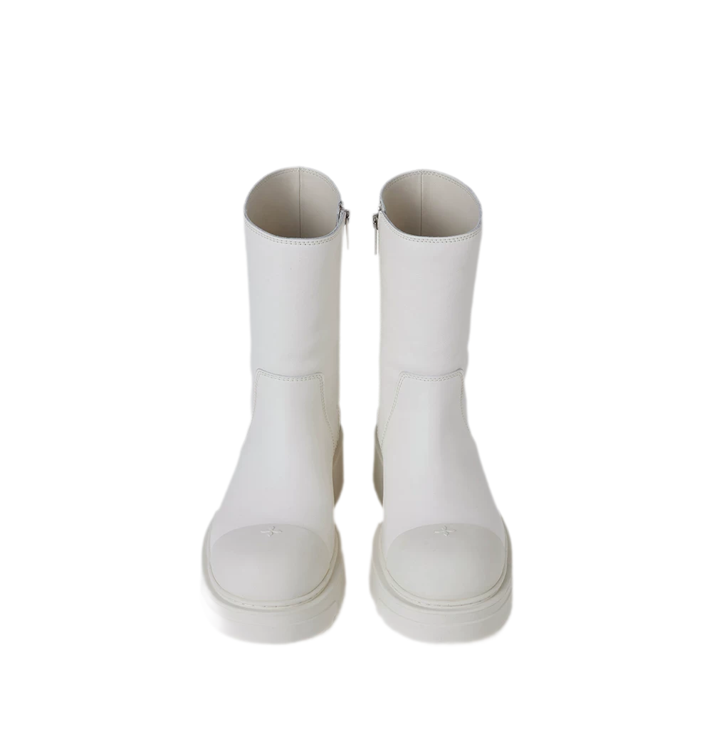 Mid-Calf Leather Boots
