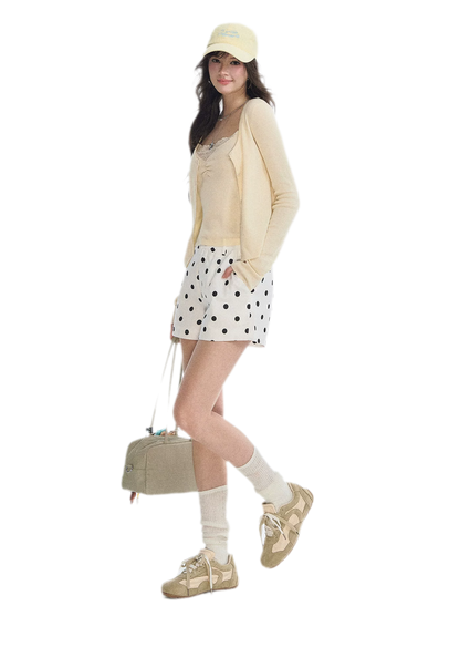 Lace Trim Knitwear Set