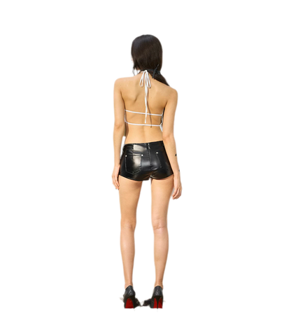 Matte PU Pocket Shorts