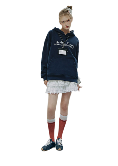 Embroidered Cotton Hooded Sweatshirt