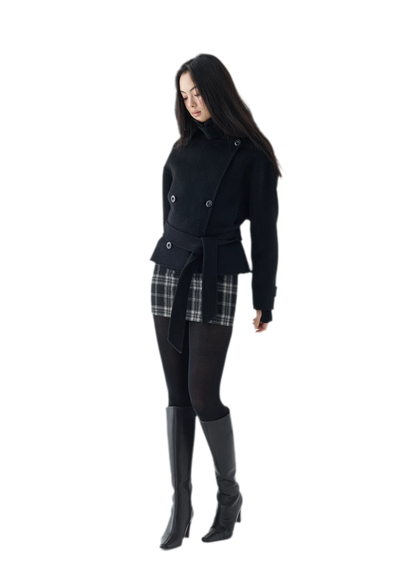 Double-Faced Wool Short Coat