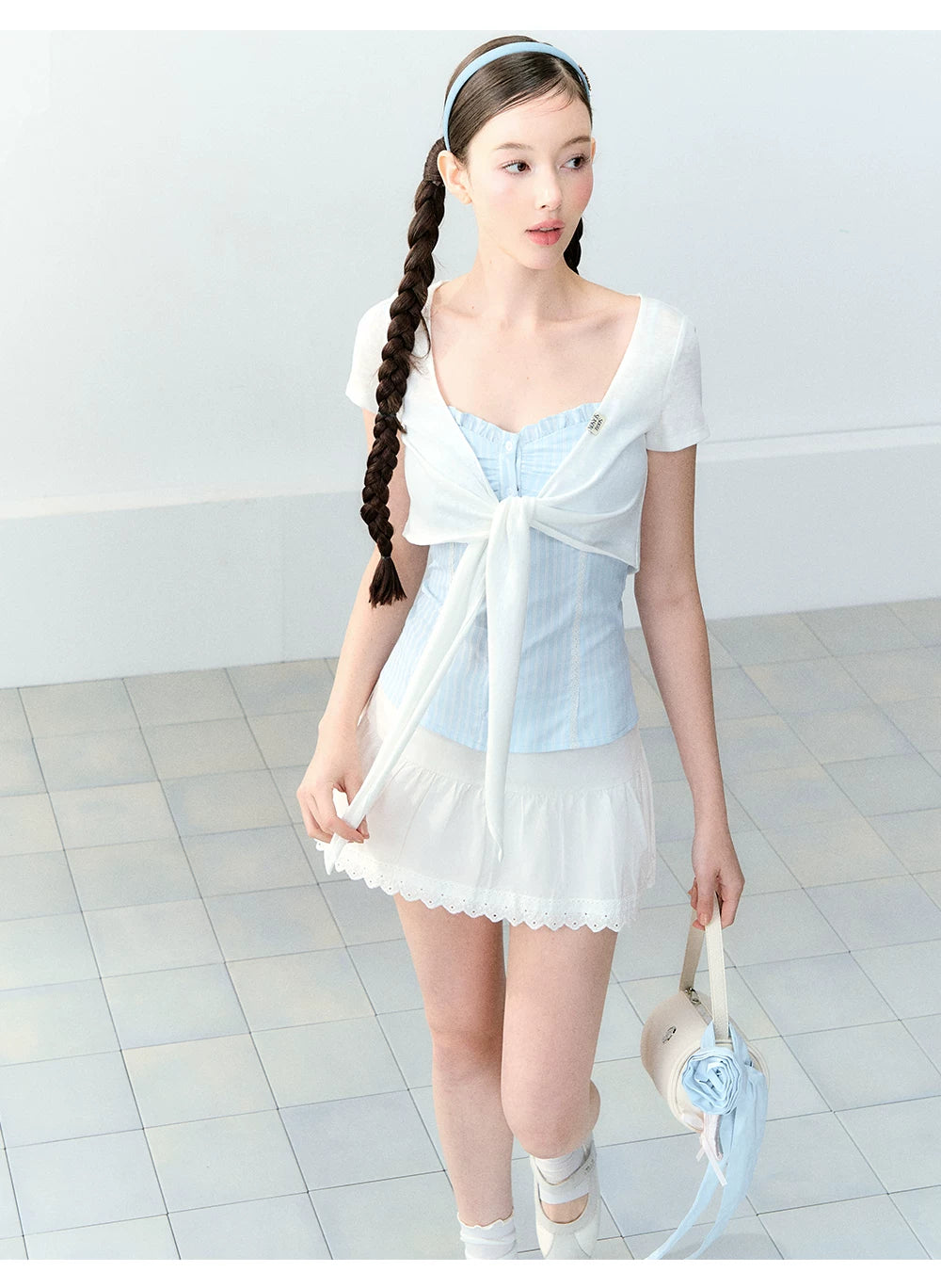 Korean Style Slim Fit Two-Piece Vest Set