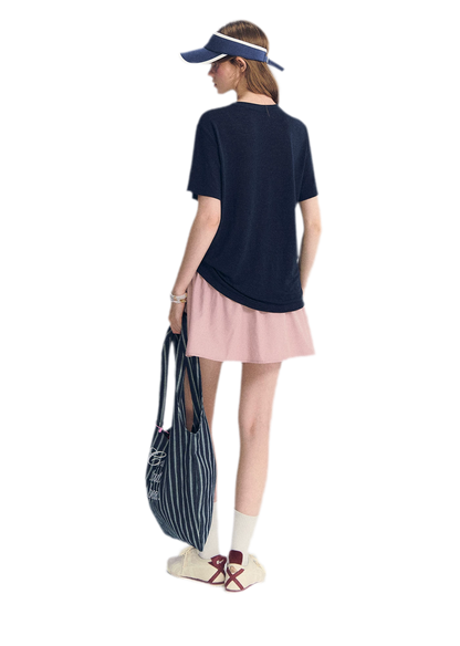Drawstring A-Line Skirt