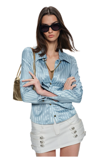 Striped Chain Detail Shirt