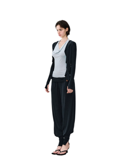 Irregular Ruffle Knit Set