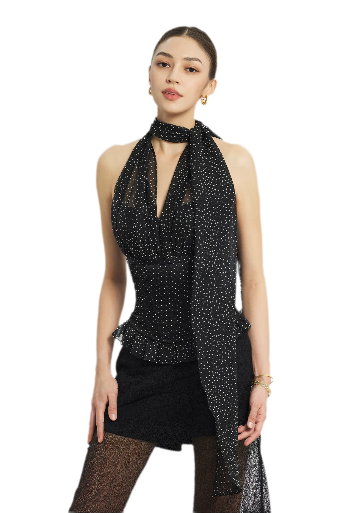 Nanyang Chiffon Halter Bustier