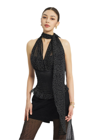 Nanyang Chiffon Halter Bustier