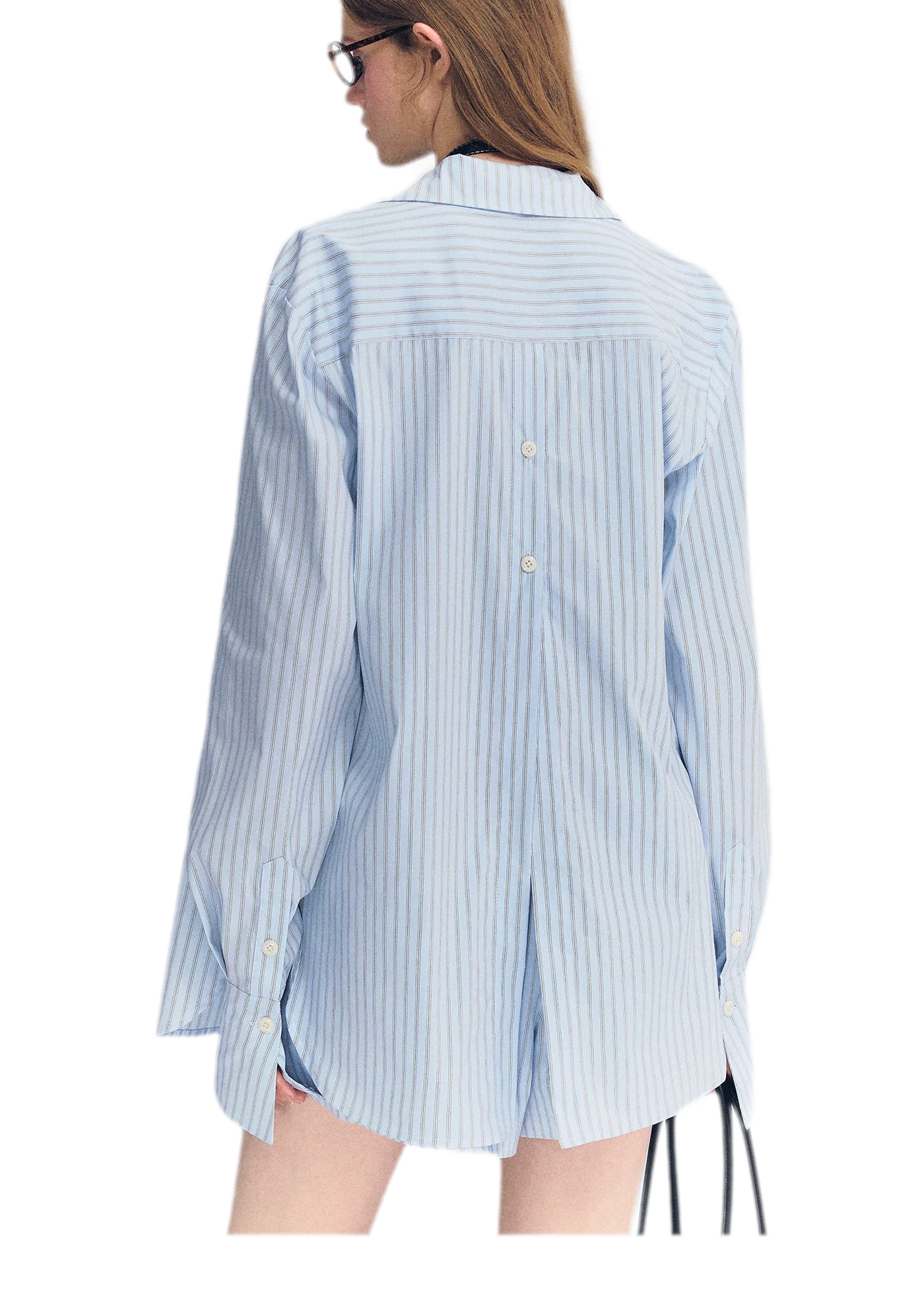Striped Embroidered Shirt Set