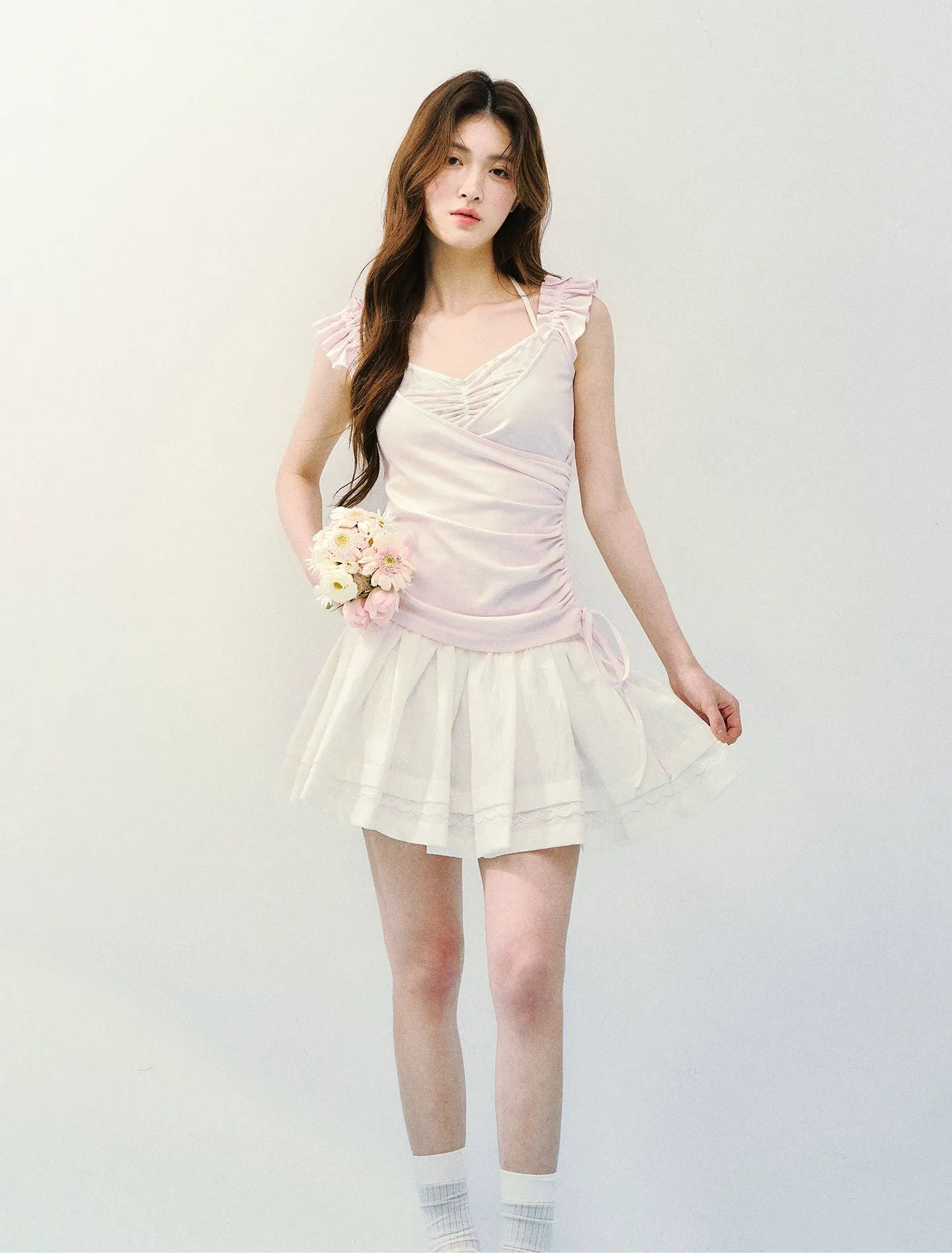 Two-in-One Ruffle Sleeve T-Shirt